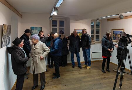 Udeleženci pregledne likovne razstave likovne sekcije KD Dravograd