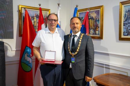 Prejemnik Občinskega priznanja, direktor podjetja Darson d.o.o. , gospod Drago Kogelnik