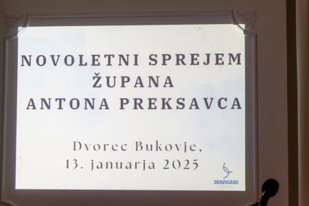 Prezentacija na novoletnem sprejemu župana Antona Preksavca