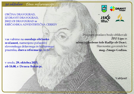 Vabilo na proslavo ob Dnevu Reformacije