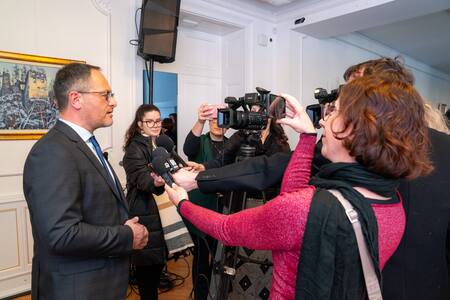 Župan ob izjavi za medije