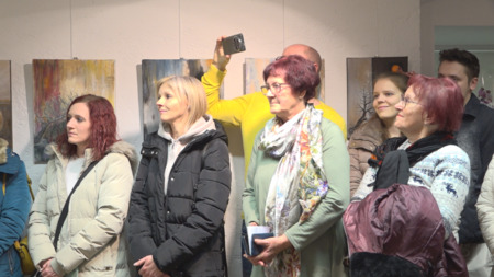 Udeleženci odprtja razstave