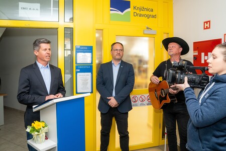 Državni sekretar Matevž Čelik Vidmar, župan Anton Preksavec, Milan Kamnik