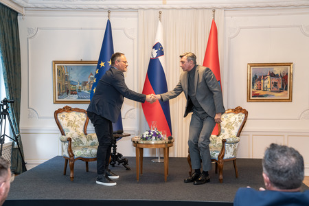 Župan Anton Preksavec in Borut Pahor